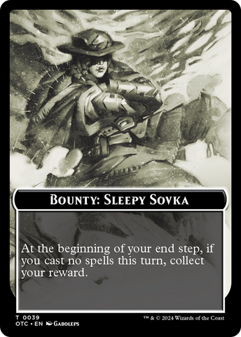 Bounty: Sleepy Sovka // Bounty Rules Double-Sided Token [Outlaws of Thunder Junction Commander Tokens]