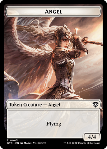 Elemental (0021) // Angel Double-Sided Token [Outlaws of Thunder Junction Commander Tokens]