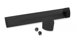 BCW Playmat Tube - Smoke with Black Caps and Dice