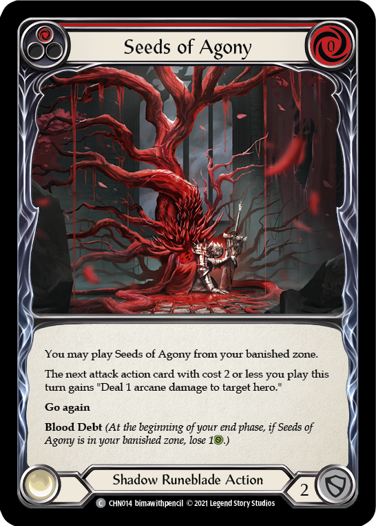Seeds of Agony (Red) [CHN014] (Monarch Chane Blitz Deck)