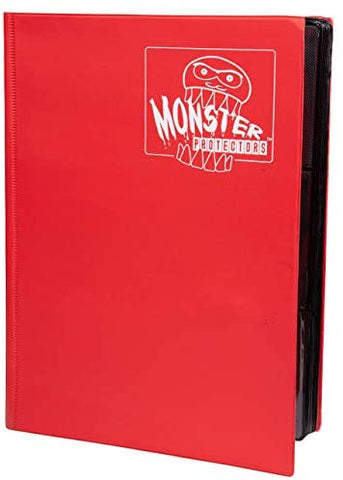 Monster Binder - 9 Pocket Trading Card Binder (Matte Red)