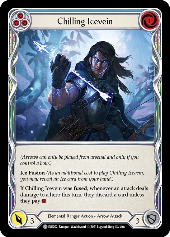 Chilling Icevein (Blue) [ELE052] (Tales of Aria)  1st Edition Rainbow Foil