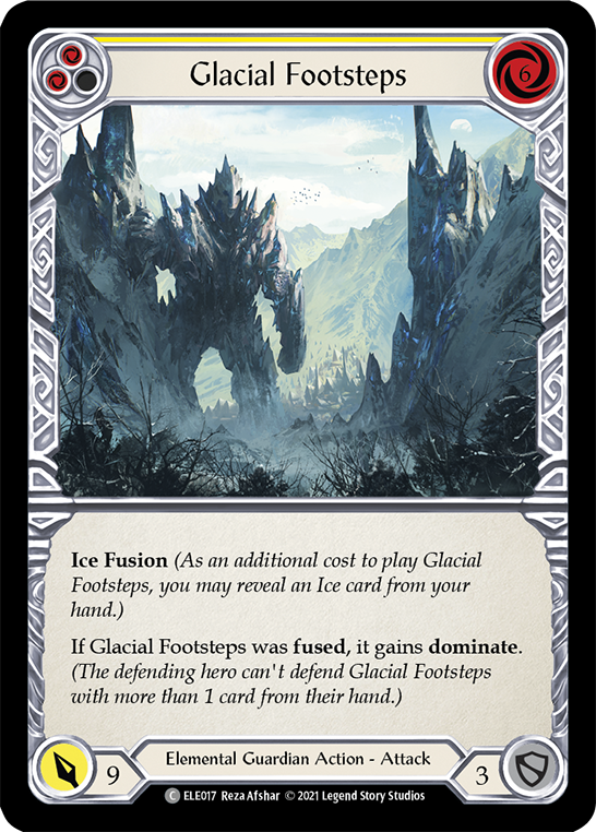 Glacial Footsteps (Yellow) [ELE017] (Tales of Aria)  1st Edition Rainbow Foil
