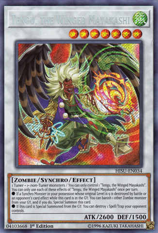 Tengu, the Winged Mayakashi [HISU-EN034] Secret Rare