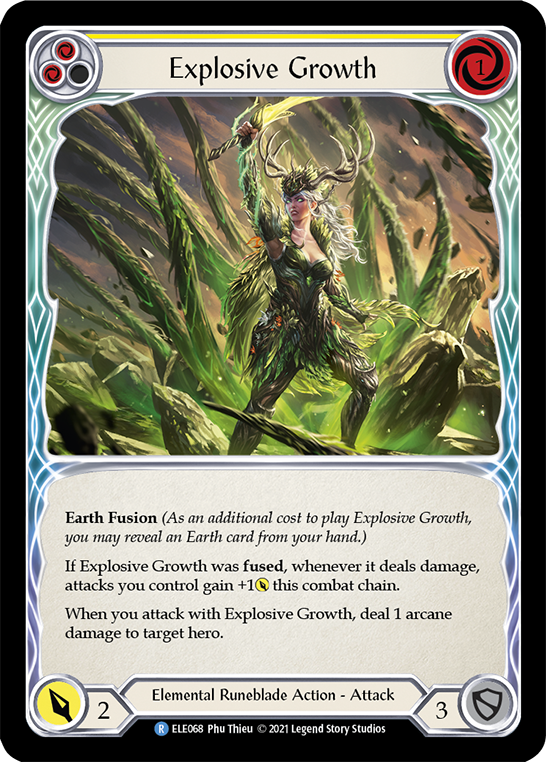 Explosive Growth (Yellow) [ELE068] (Tales of Aria)  1st Edition Rainbow Foil