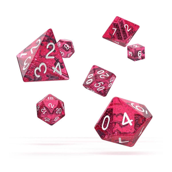 Oakie Doakie Dice - RPG Set Speckled Pink