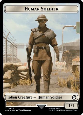 Radiation // Human Soldier Double-Sided Token [Fallout Tokens]