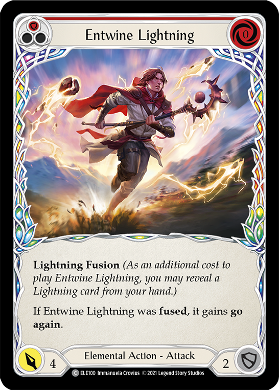 Entwine Lightning (Red) [ELE100] (Tales of Aria)  1st Edition Rainbow Foil