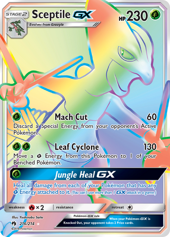 Sceptile GX (216/214) [Sun & Moon: Lost Thunder]